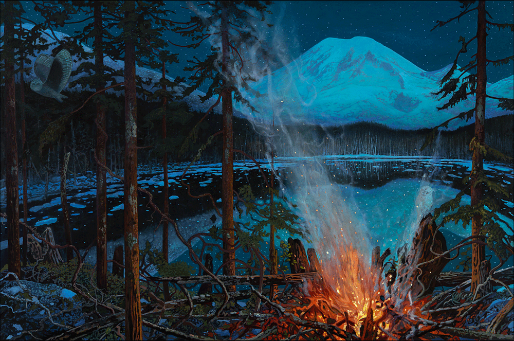 Michael Scott, Mt. Rainier, Campfire